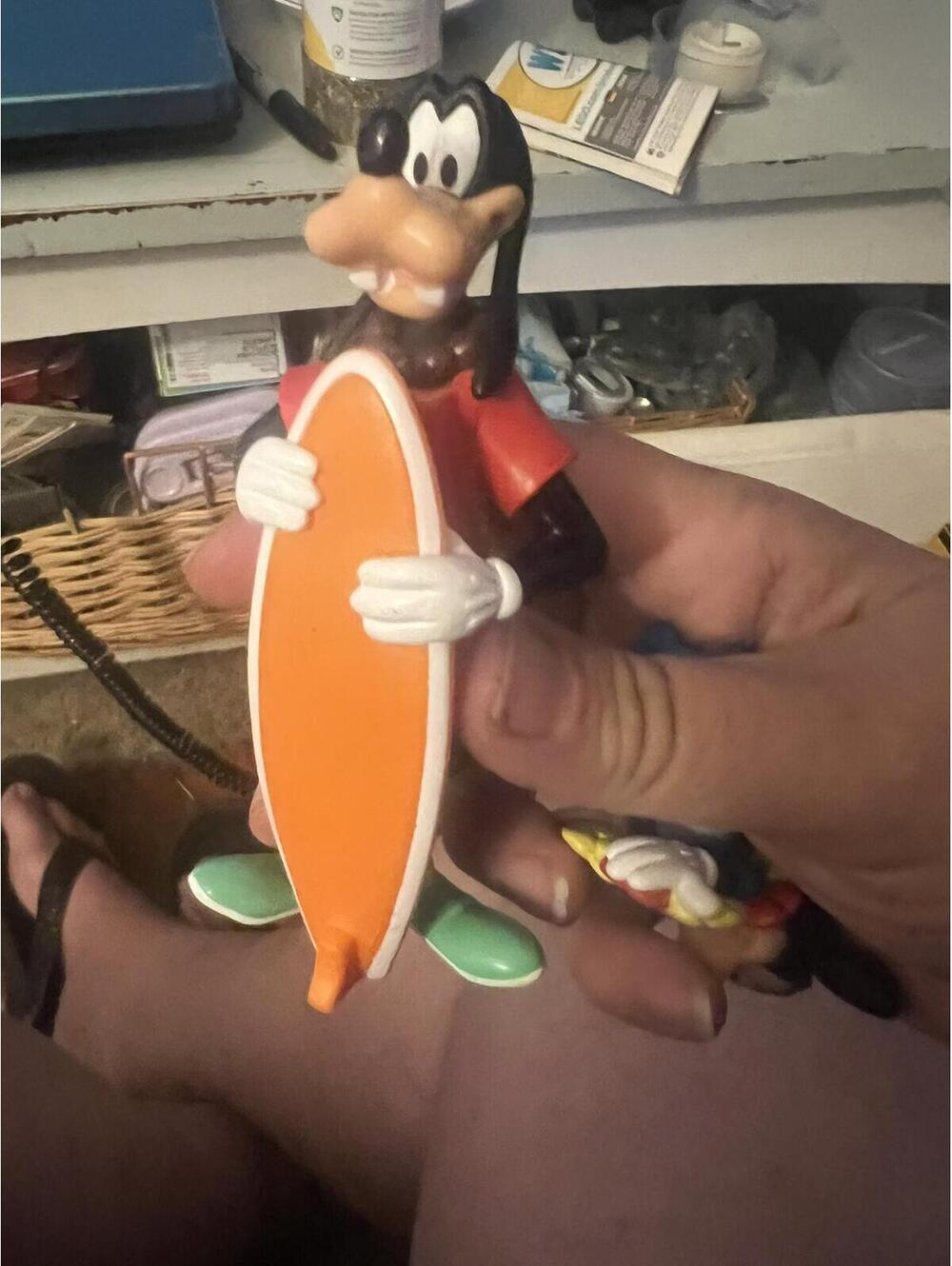 Vintage Goofy Surfboard Figure Toy